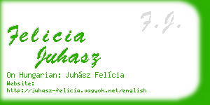 felicia juhasz business card